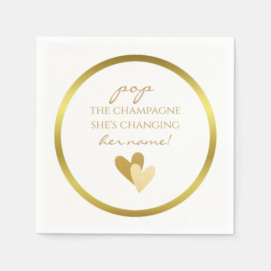 Pop the Champagne She's Changing her Name Servet (Voorkant)