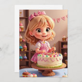 Pop-thema verjaardagsuitnodiging kaart (Voorkant / Achterkant)