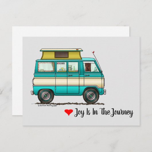 Pop Top Van Camper Briefkaart (Voorkant / Achterkant)