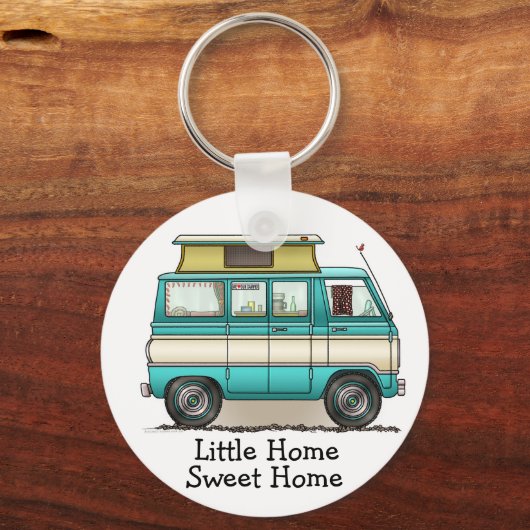 Pop Top Van Camper Sleutelhanger (Voorkant)