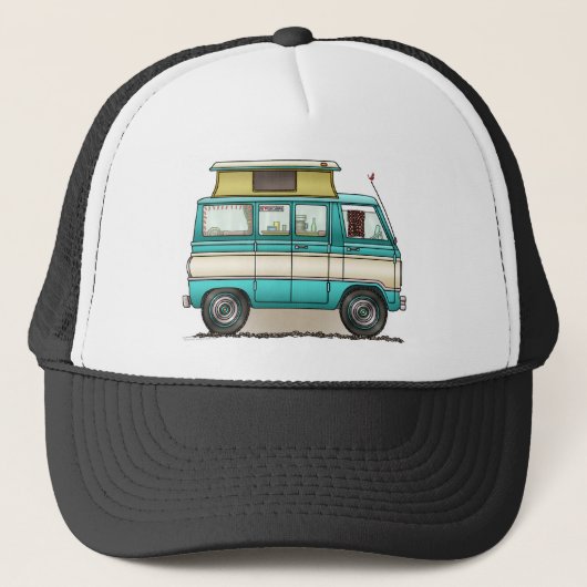 Pop Top Van Camper Trucker Pet (Voorkant)