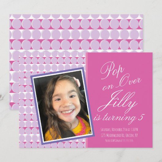 Pop Toys Sensory Birthday Party (Voorkant / Achterkant)