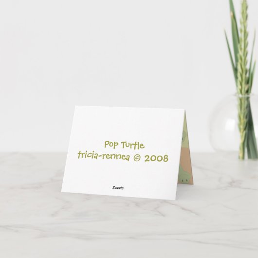 Pop Turtle. Kaart (Achterkant)