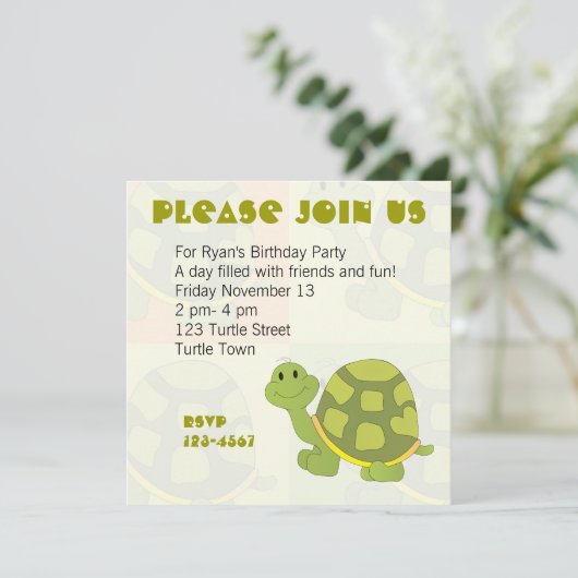 Pop Turtle Kaart (Staand voorkant)