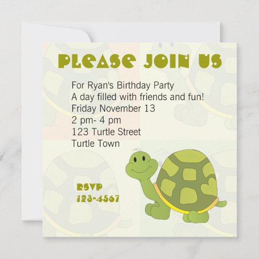 Pop Turtle Kaart (Voorkant)