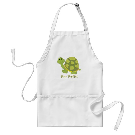 Pop Turtle. Standaard Schort (Voorkant)