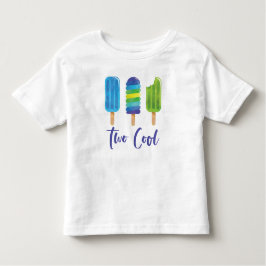 Pop Twee kool 2e verjaardag blauw groen Kinder Shirts
