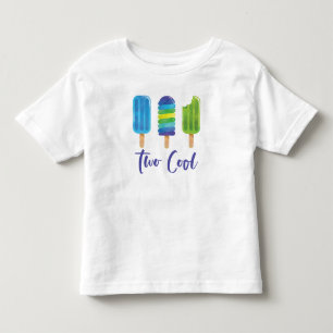 Pop Twee kool 2e verjaardag blauw groen Kinder Shirts