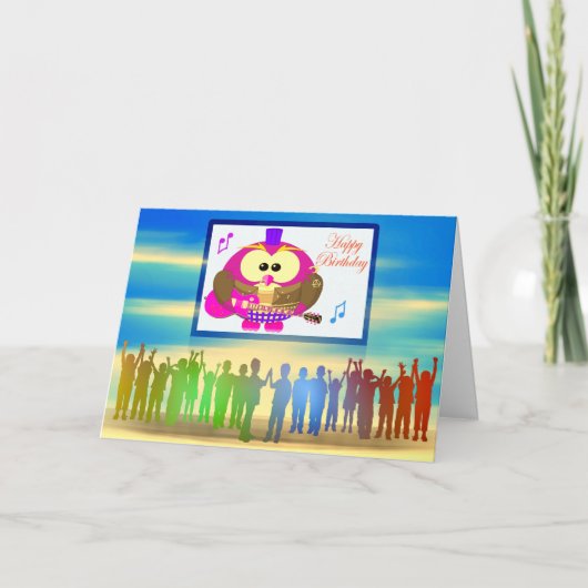 Pop uil kaart (Voorkant)