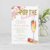 Pop - Uitnodiging om de bloedige bridal van de bub (Staand voorkant)