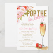 Pop - Uitnodiging om de bloedige bridal van de bub (Voorkant / Achterkant)