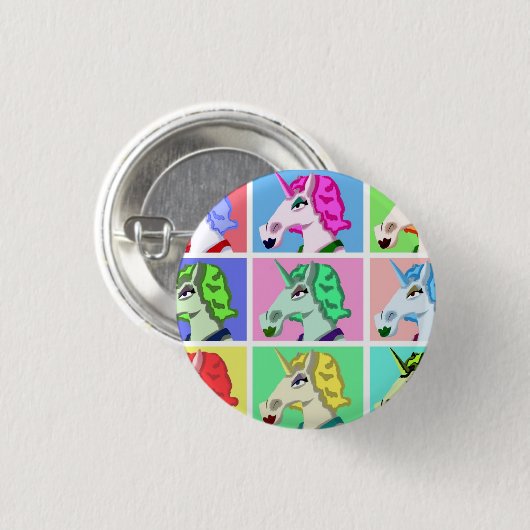 Pop Unicorn Button (Voorkant /achterkant)