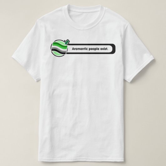 Pop-up Aromantic People bestaat Shirt (Design voorkant)