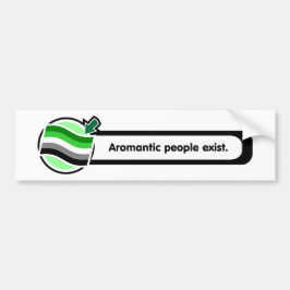 Pop-up Aromantic People bestaat uit Bumpersticker