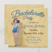 pop-up Bowling Bachelorette Party Kaart (Voorkant / Achterkant)