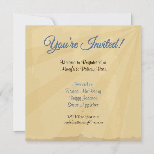 pop-up Bowling Bachelorette Party Kaart (Achterkant)