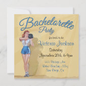  pop-up Bowling Bachelorette Party Kaart (Voorkant)