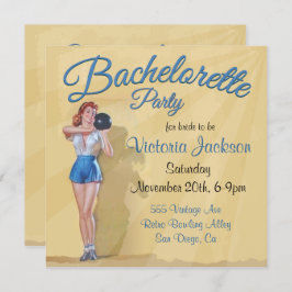  pop-up Bowling Bachelorette Party Kaart