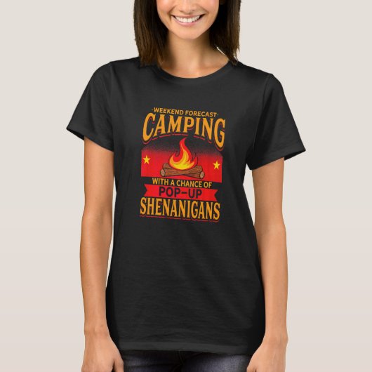 Pop-up camper streken Camping T-shirt (Voorkant)