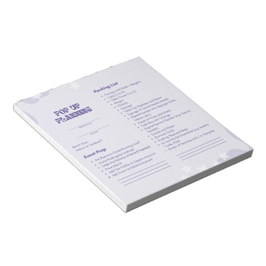 Pop Up Market Planning Pad Notitieblok (Schuin)