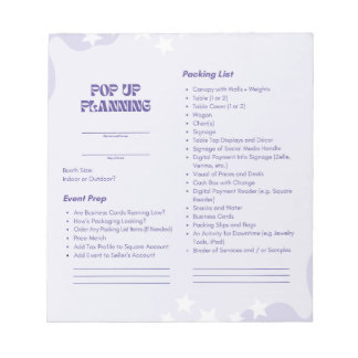 Pop Up Market Planning Pad Notitieblok