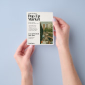 Pop Up Market Retro Editoriale Foto Flyer (Hand)