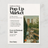 Pop Up Market Retro Editoriale Foto Flyer (Voorkant)