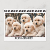 Pop-up! Puppies Briefkaart (Voorkant)