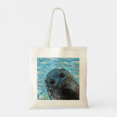 Pop-up schilderij van een zeehond tote bag (Achterkant)
