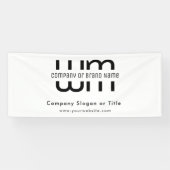 Pop Up Shop Black Modern Business Backdrop Spandoek (Horizontaal)