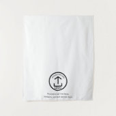 Pop Up Shop Business Logo Tekst Banner Tafelrunner Wandkleed (Voorkant)