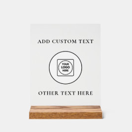 Pop-Up Shop Clear Banner Custom Logo Sign Acryl Bord