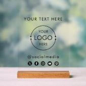 Pop Up Shop Clear Banner Logo Social Media Pictogr Acryl Bord (Neutraal)