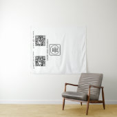 Pop Up Shop Logo QR Code Branding Display Wandkleed (In Situ (horizontaal))