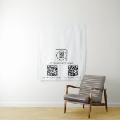 Pop-Up Shop Logo QR Code Merkdisplay Wandkleed (In situ)