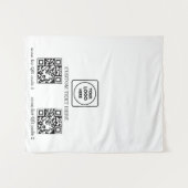 Pop-Up Shop Logo QR Code Merkdisplay Wandkleed (Voorkant (horizontaal))