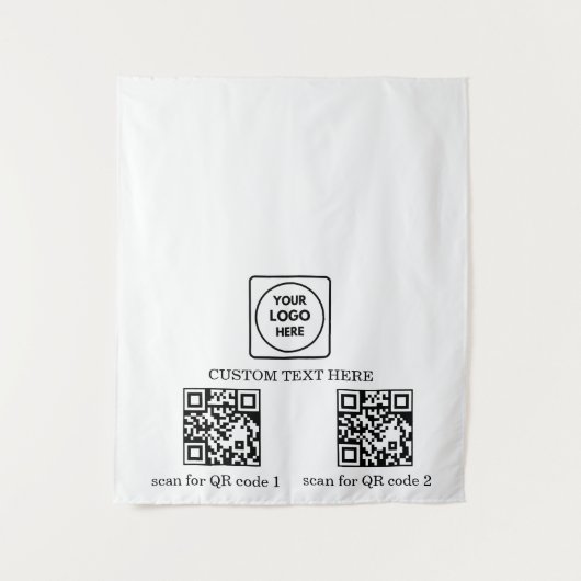 Pop-Up Shop Logo QR Code Merkdisplay Wandkleed (Voorkant)
