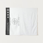 Pop Up Shop Logo QR Code Vendor Table Runner White Wandkleed (Voorkant (horizontaal))