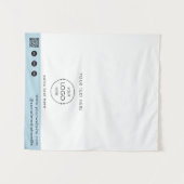 Pop-Up Shop Logo QR Code Verkoper Tafel Runner Bla Wandkleed (Voorkant (horizontaal))