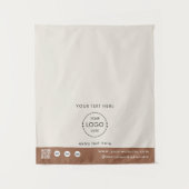 Pop-Up Shop Logo QR Code Verkoper Tafel Runner Bru Wandkleed (Voorkant)
