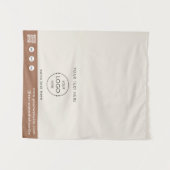 Pop-Up Shop Logo QR Code Verkoper Tafel Runner Bru Wandkleed (Voorkant (horizontaal))