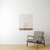 Pop-Up Shop Logo QR Code Verkoper Tafel Runner Bru Wandkleed (In situ)