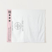 Pop-Up Shop Logo QR Code Verkoper Tafel Runner Roz Wandkleed (Voorkant (horizontaal))