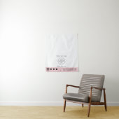 Pop-Up Shop Logo QR Code Verkoper Tafel Runner Roz Wandkleed (In situ)