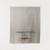 Pop Up Shop Table Runner Banner Bakery Linen Wandkleed (Voorkant)