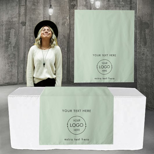 Pop Up Shop Table Runner Banner Business Logo Text Wandkleed