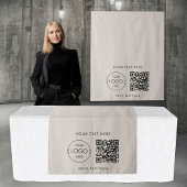 Pop Up Shop Table Runner Banner Logo QR Code Wandkleed
