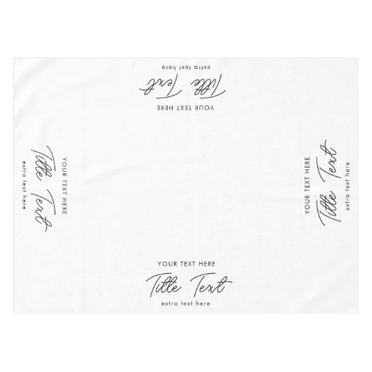 Pop Up Shop Table Runner Banner Modern Script Tafelkleed (Voorkant (Horizontaal))