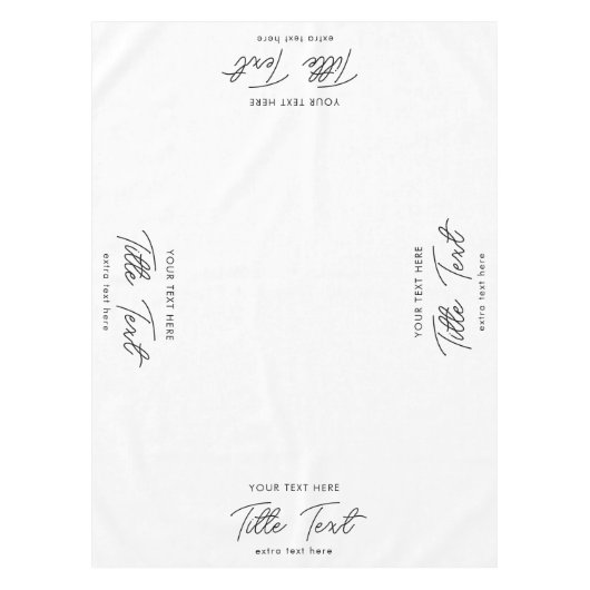 Pop Up Shop Table Runner Banner Modern Script Tafelkleed (Voorkant)