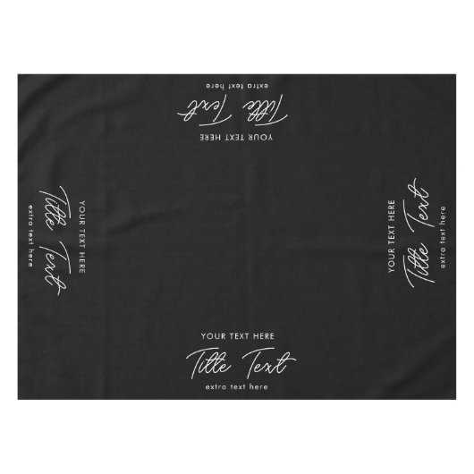 Pop Up Shop Table Runner Banner Modern Script Tafelkleed (Voorkant (Horizontaal))